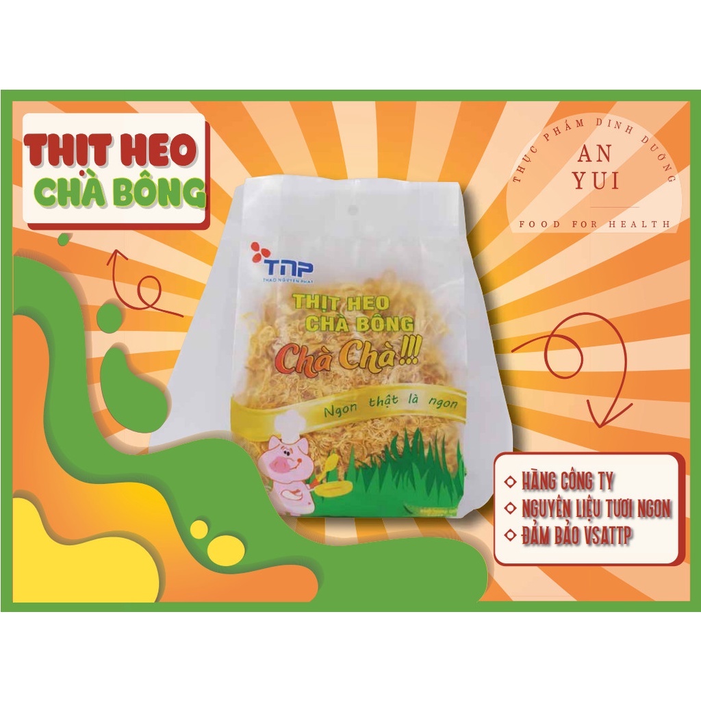 CAM KẾT THỊT ĐƯỢC KIỂM DỊCH, Chà Bông Heo Chà Chà Thảo Nguyên Phát TNP Gói 150g