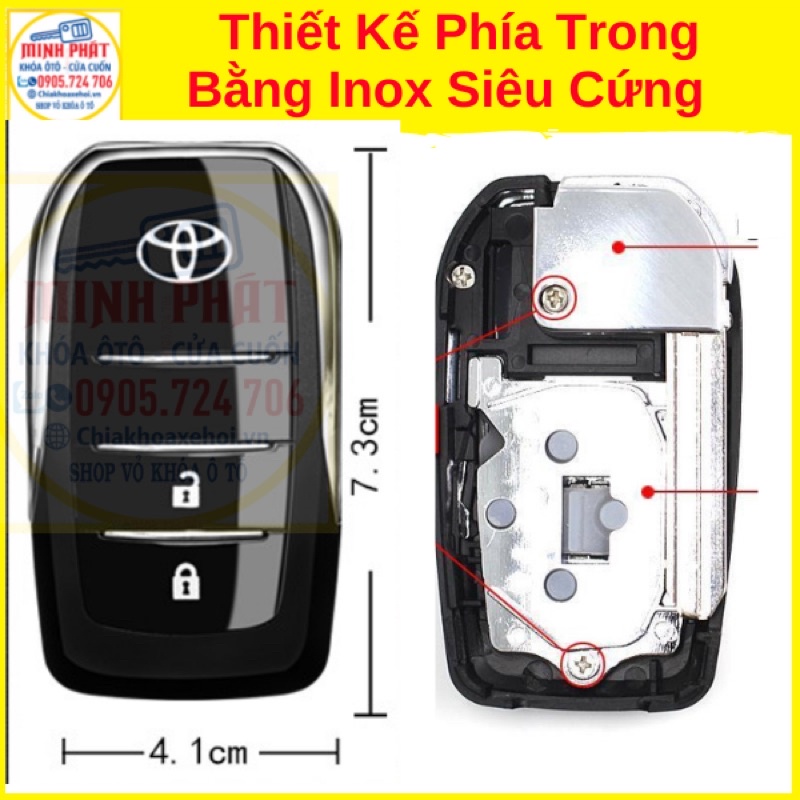 Vỏ Độ Gập Chìa Khoá Xe Toyota Vios 2015 – 2022