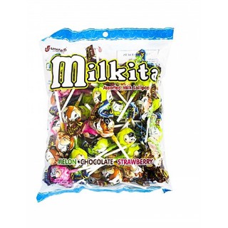 Kẹo mút, kẹo sữa Milkita- gói lớn 50 cây đủ mùi vị