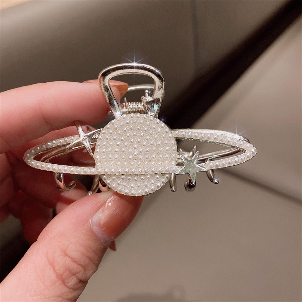 Kẹp Càng Cua Bằng Niken Hình Hành Tinh|Kẹp Tóc Dày Dặn Phong Cách Hàn Quốc Cho Nữ