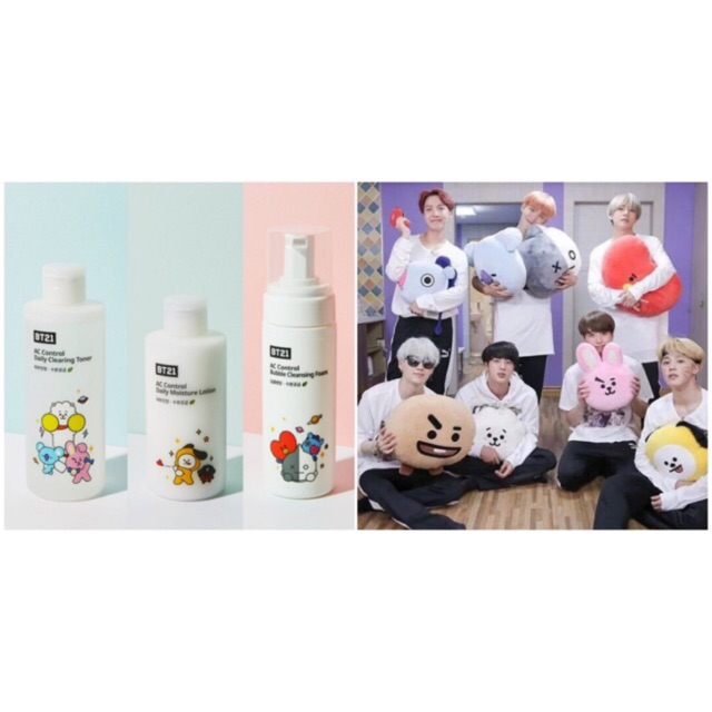 [BT21] Set toner + lotion AC Control Daily BT21 săn SALE chính hãng Hàn Quốc