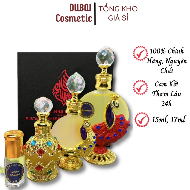 Tinh Dầu Nước Hoa Dubai Mẫu Công, Chai Đá Vương Miệng Hàng Chính Hãng Thơm Lâu Quyến Rũ