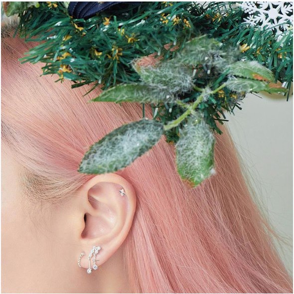 Bông Tai, Khuyên Tai, Hoa Tai Nữ Bạc 925 Cao Cấp SHIMMER SILVER LUCIDA
