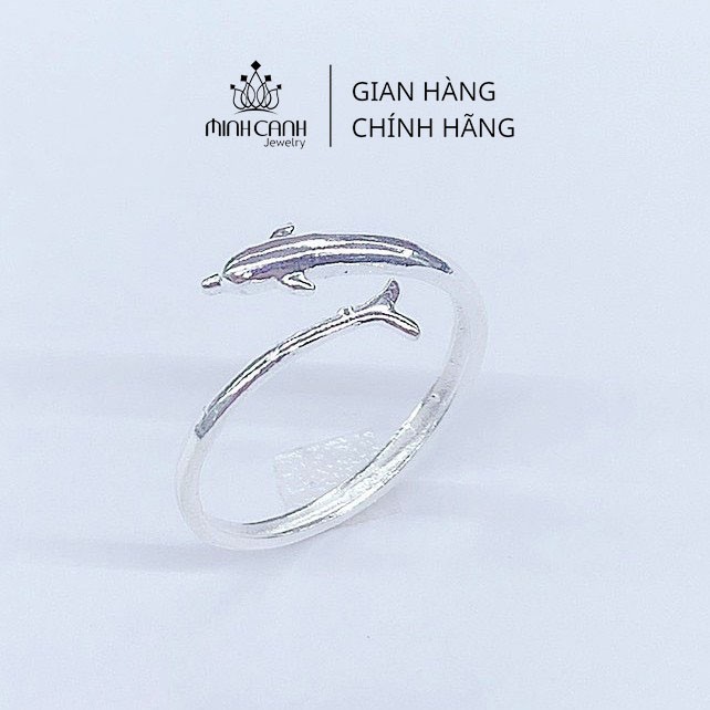 Nhẫn Bạc Nữ Hình Cá Heo Trơn - Minh Canh Jewelry