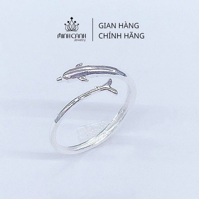 Nhẫn Bạc Nữ Hình Cá Heo Trơn - Minh Canh Jewelry