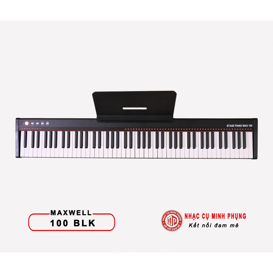 Đàn Piano Điện Maxwell 100 88 phím - Phím nặng - Kết nối Bluetooth - Dễ mang đi
