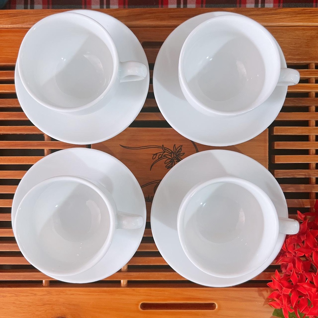 Bộ Ấm Chén Uống Trà ⚱ Gốm Sứ Bát Tràng ⚱ Minh Long Trắng S2-3 Bộ Ấm Trà Đẹp Gomphuquy Tln03