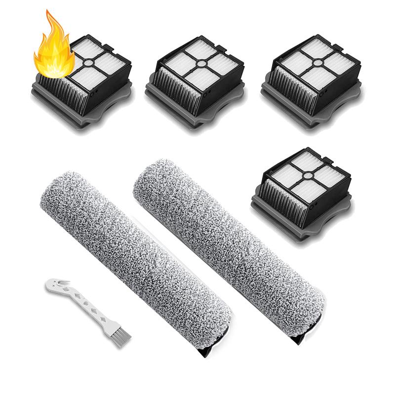 Set 2 con lăn + 4 bộ lọc thay thế cho máy hút bụi Tineco IFloor 3/Floor One S3