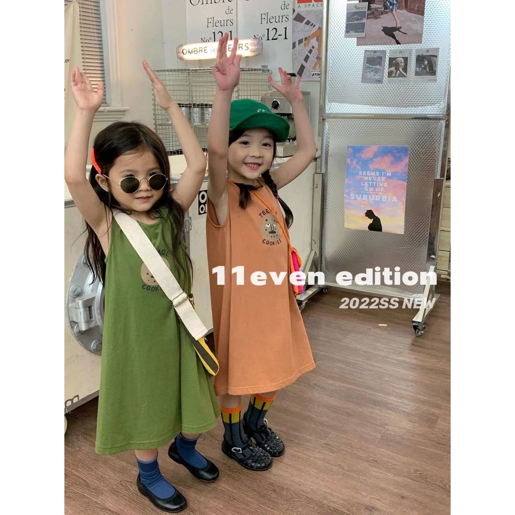 Đầm Thun Cotton Tay Ngắn Thoải Mái Thời Trang Mùa Hè Phong Cách Hàn Quốc Cho Nữ