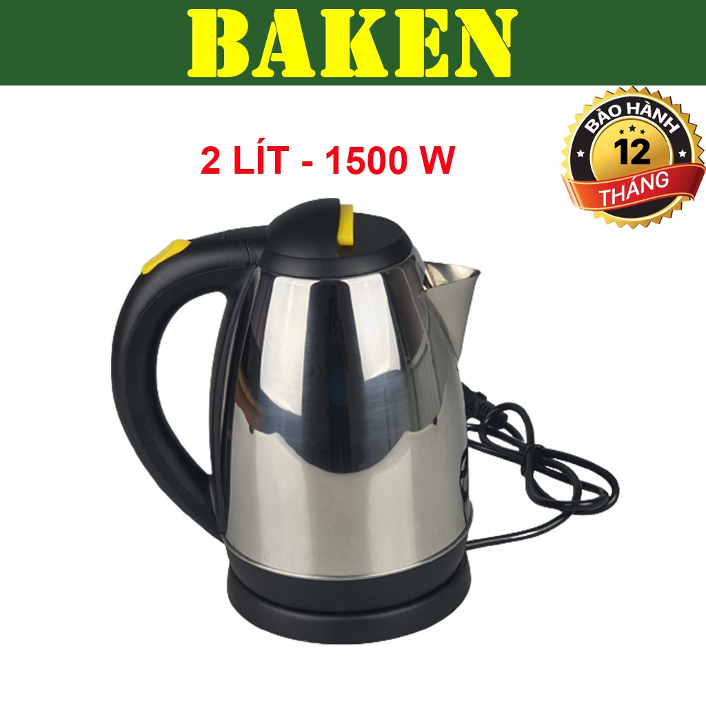 Ấm Đun Nước Siêu Tốc INVERTERR V-200 – Bình Siêu Tốc Inox – BAKEN