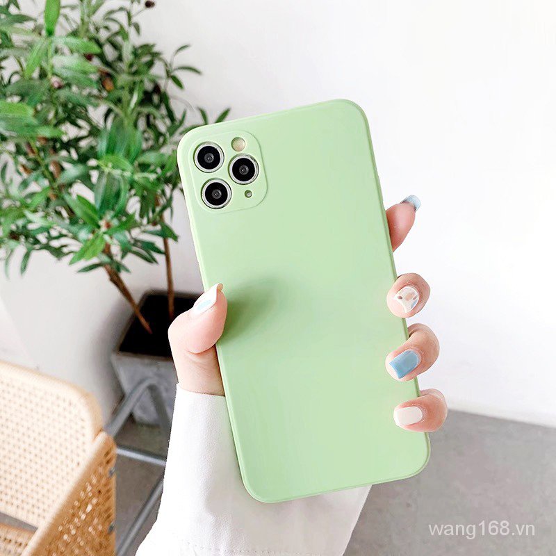 Ốp lưng iphone trơn dẻo cạnh vuông dành cho ip 6/7/8/plus/x/xr/xs/11/12/13//14/pro/max - e196