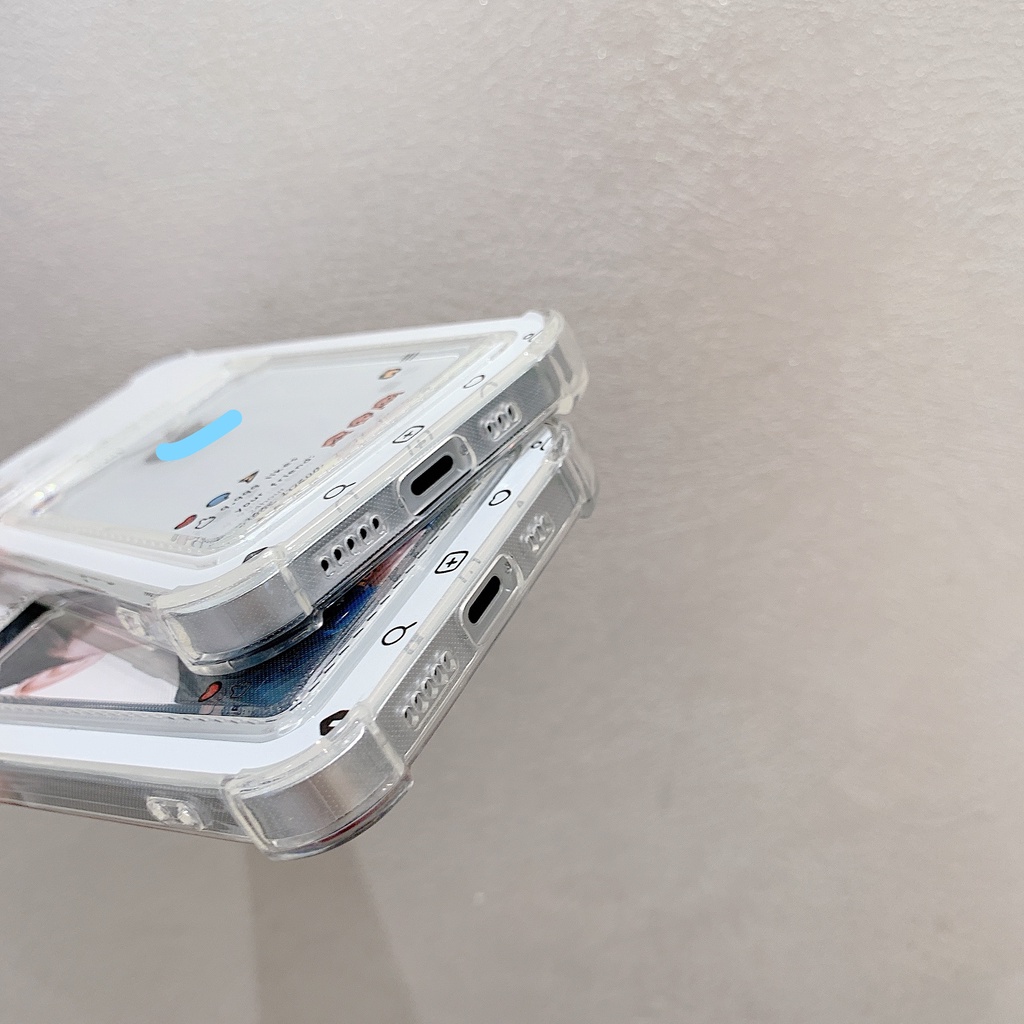Ốp Điện Thoại Chống Sốc Có Ngăn Đựng Thẻ Thời Trang Cho iPhone 14 / 13 / 12 / 11 / X / 8 / 7P