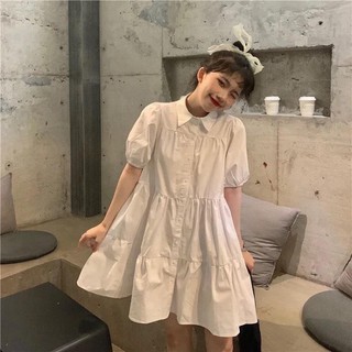 VÁY SƠ MI BABYDOLL CỔ ĐỨC [HÀNG LOẠI 1]