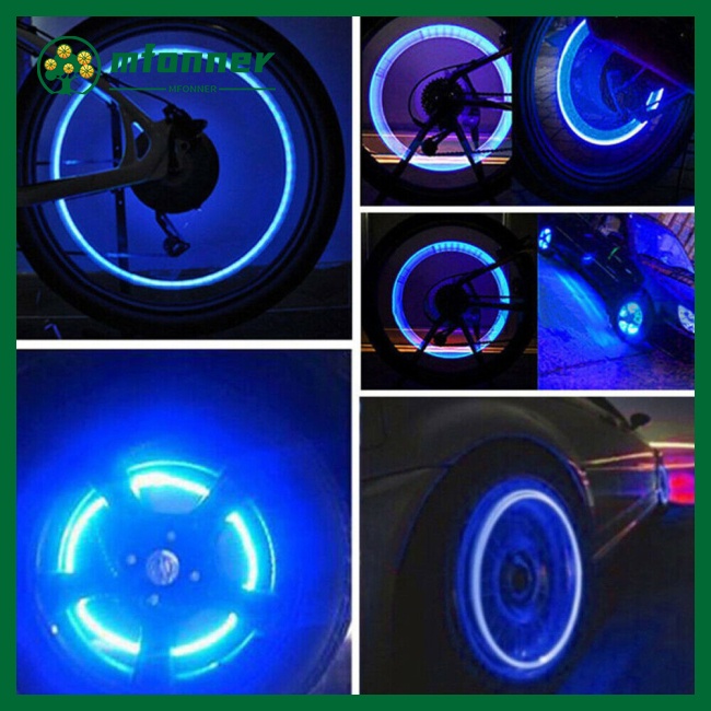 Bộ 4 Vỏ Bọc Van Bánh Xe Có Đèn Led Cảm Biến Thông Minh Cho Xe Hơi