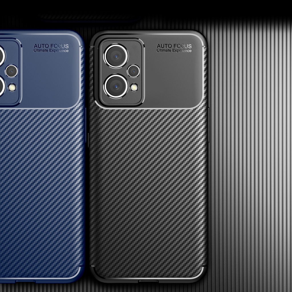 Ốp Điện Thoại Silicone Cao Su Màu Xanh Dương/Đen Cho Realme 9 Pro+ Pro Plus 9i 9Pro