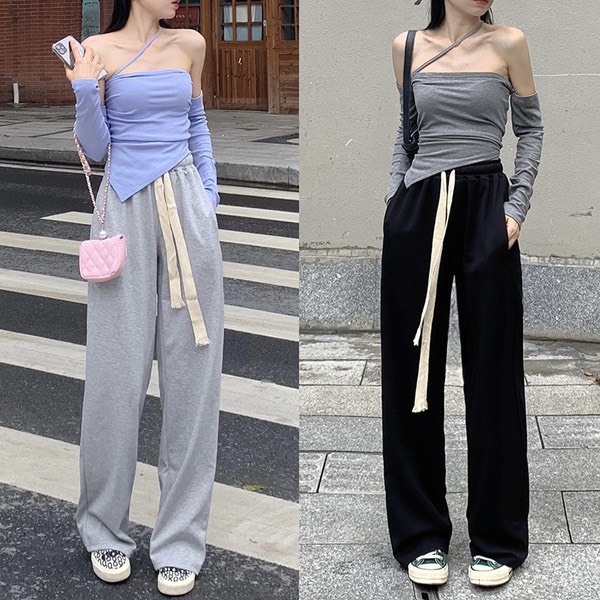 Quần jogger-quần bom nỉ nữ dáng xuông kèm dây buông chất da cá dày dặn Q531 SUTANO | BigBuy360 - bigbuy360.vn