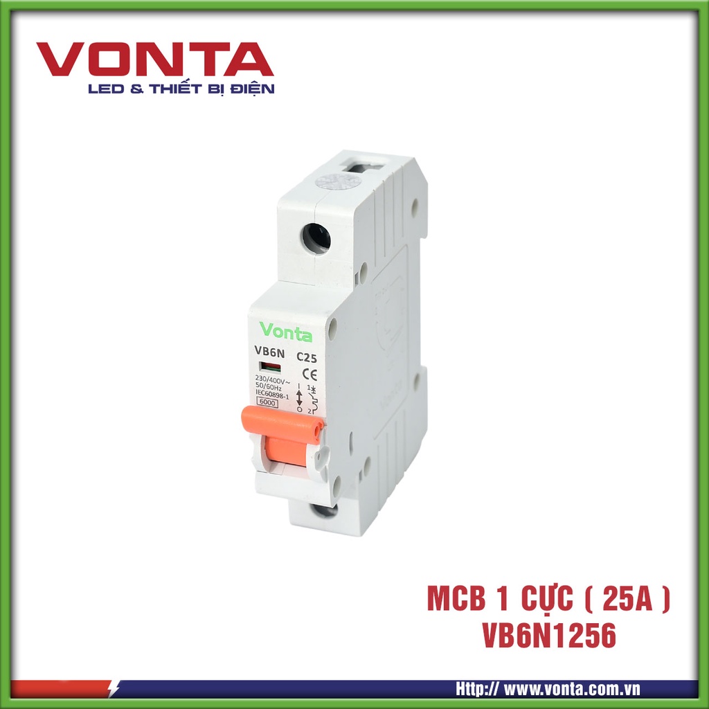 MCB 1P 25A 6kA