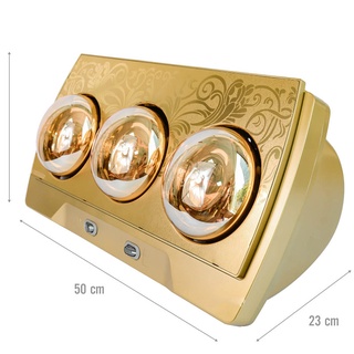 Đèn sưởi nhà tắm 3 bóng Heizen HE-3B - Hàng chính hãng