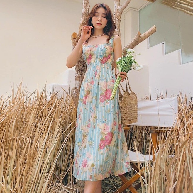 Đầm dài hoa Keith Dress Gem Clothing SP060451