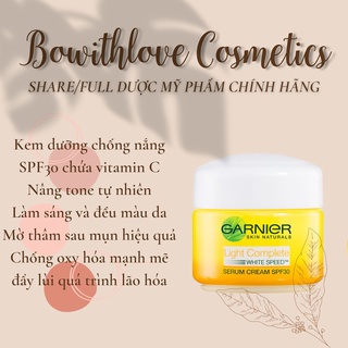 [XEM PHÂN LOẠI] Kem Dưỡng Ban Ngày SPF30 PA+++ Garnier Skin Naturals Light Complete Speed Whitening Serum Cream