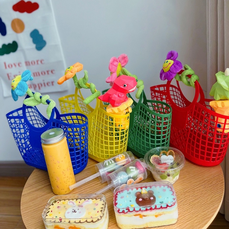 Giỏ Đựng Đồ Dùng Nhiều Màu Sắc Thiết Kế Đơn Giản Tiện Dụng Cho Gia Đình