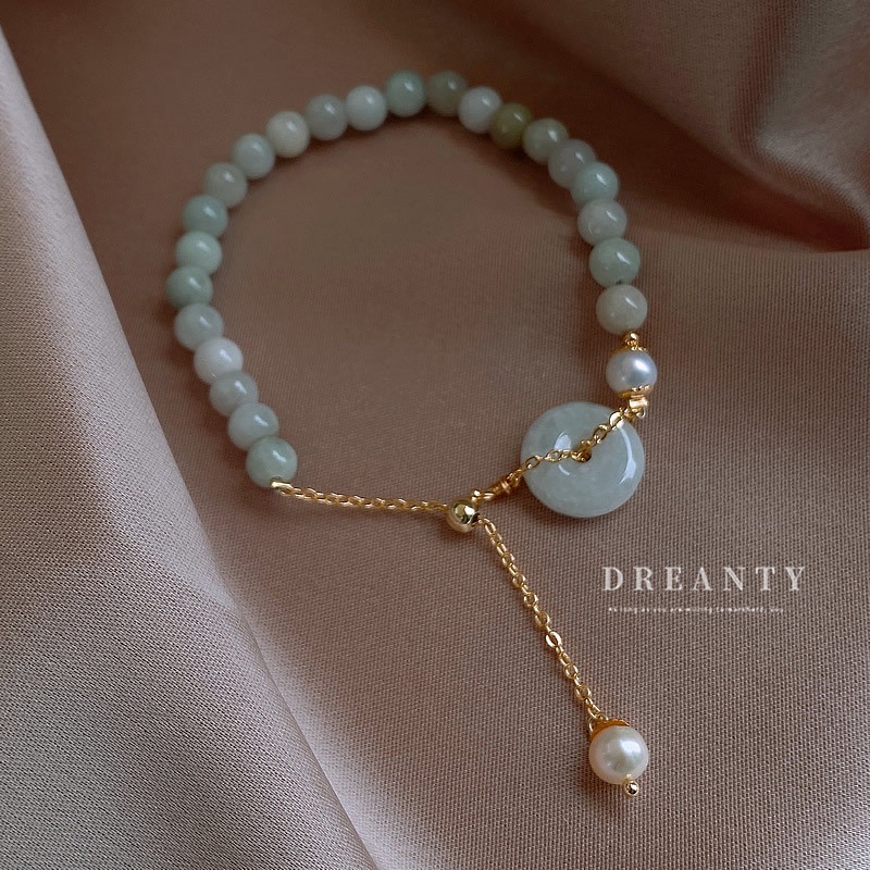 Vòng Tay Ngọc Trai Mặt Mã Não Thời Trang Cho Nữ