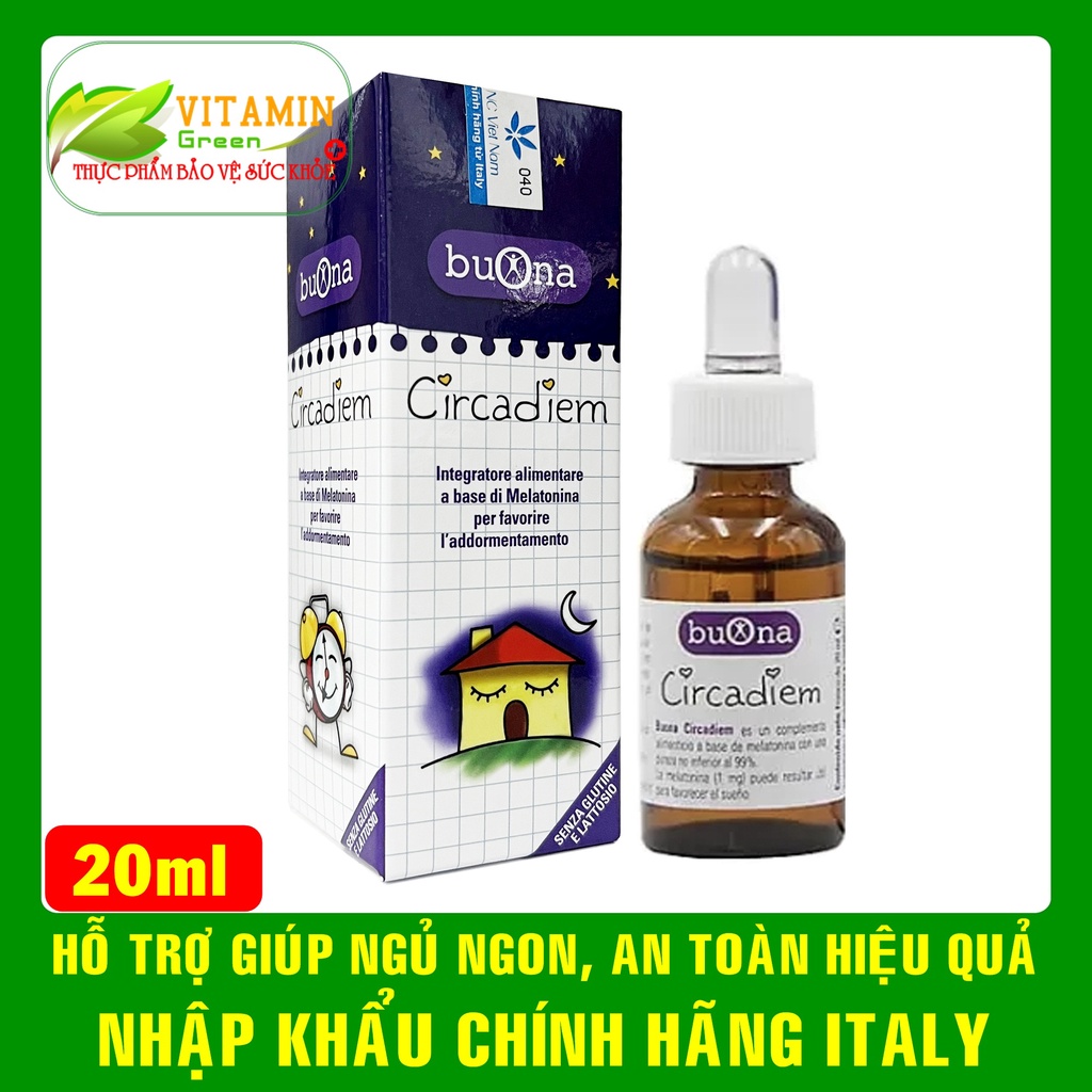 Siro giúp bé ngủ ngon Buona Circadiem melatonin 1mg giảm quấy khóc về đêm | Nhập khẩu chính hãng Italy