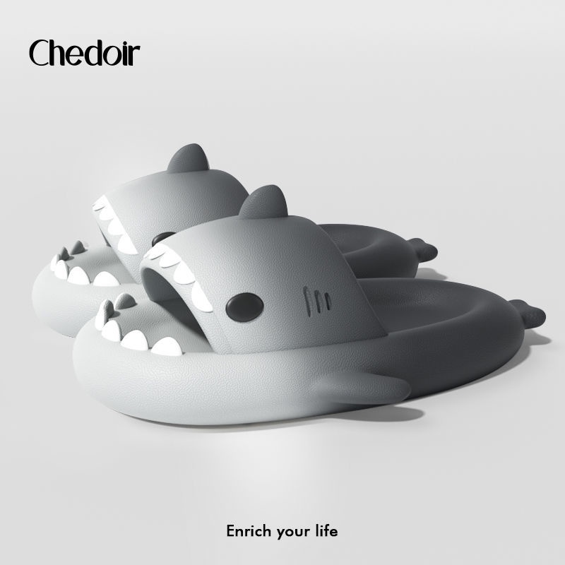 Dép Đi Trong Nhà / Ngoài Trời Hình Cá Mập Màu Gradient Dễ Thương Thời Trang Mùa Hè 2022 Cho Nam Và