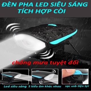 Đèn Còi Xe Đạp Với Ba Chế Độ Chiếu