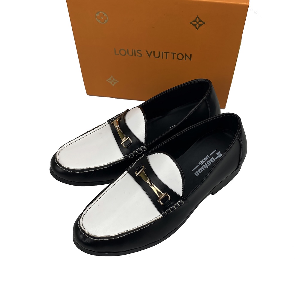 Giày da nam loafer | giày lười nam đình đám , cổ điển sang trọng sự kết hợp hoàn hảo 2 màu Đen & Trắng