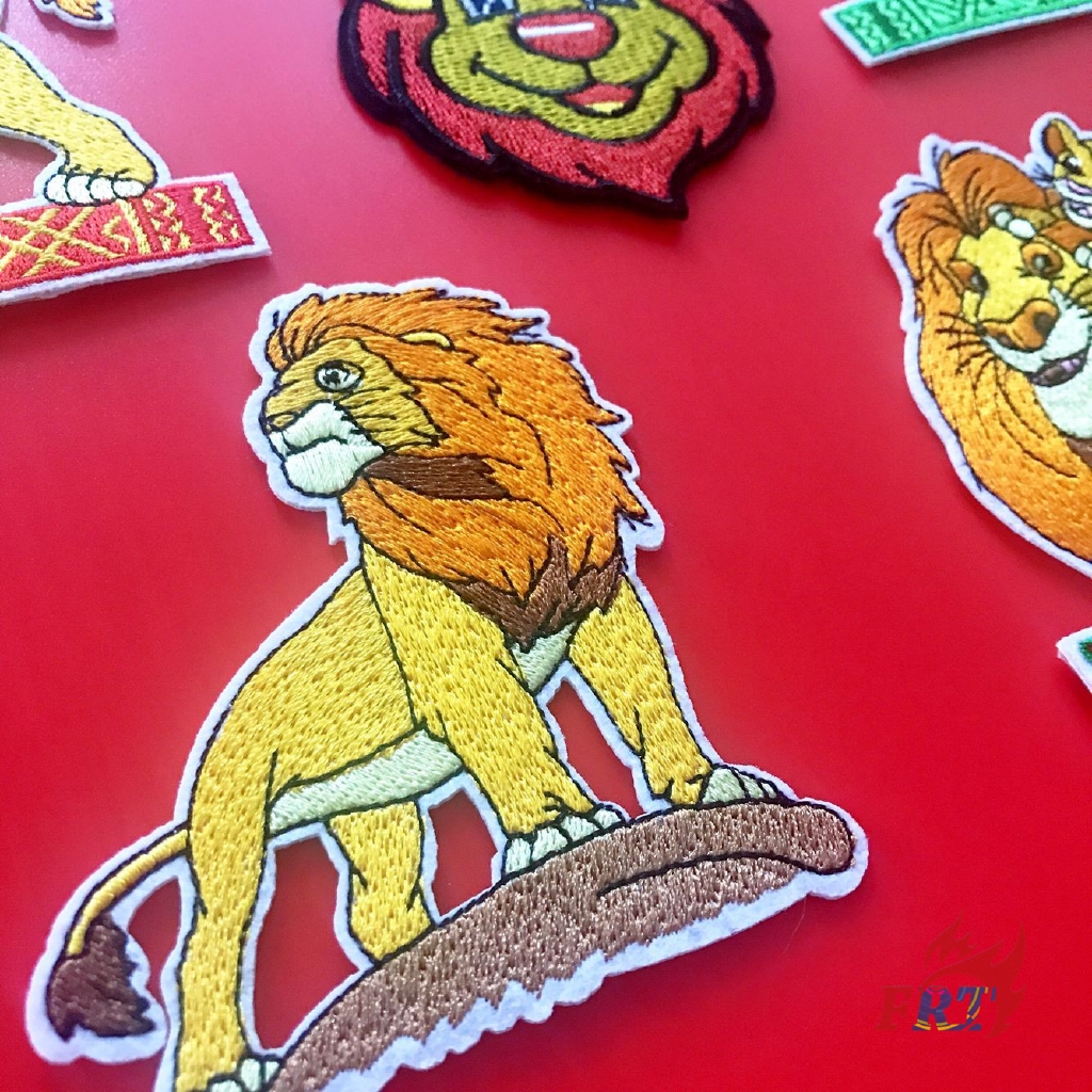 ☸ Miếng Dán Ủi Thêu Hình Vua Sư Tử Dễ Thương ☸ 1 Sticker Ủi Thêu Hình Nhân Vật Disney