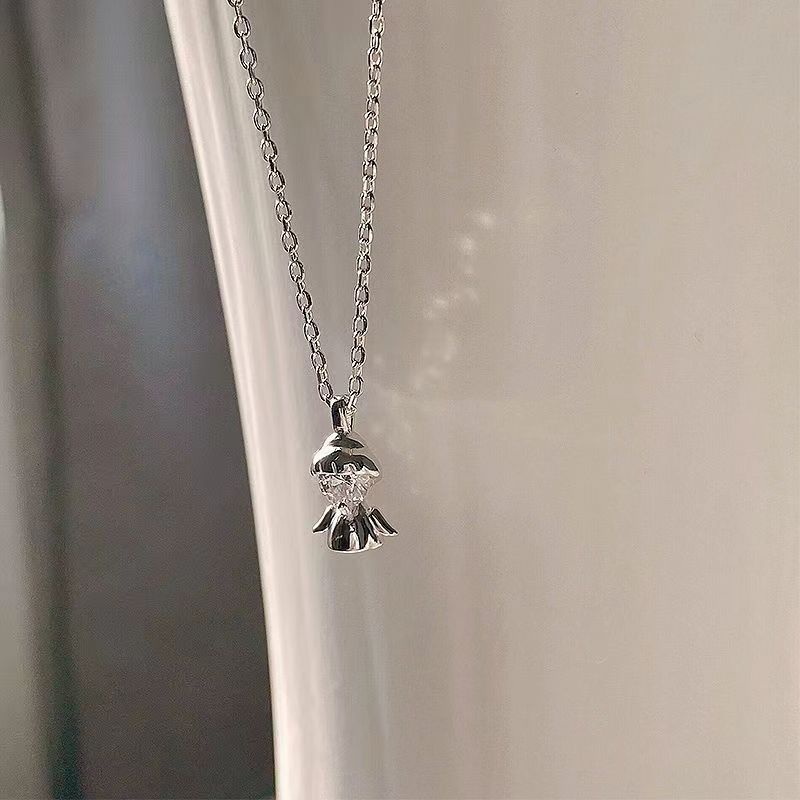 Vòng cổ Mặt Búp Bê Thời Tiết Đính Đá Thời Tiết Đơn Giản Cho Nữ