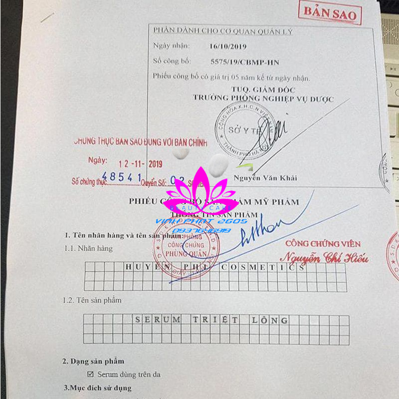 Kem Tẩy Lông Huyền Phi Chính Hãng