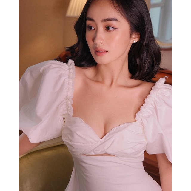 Áo tay phồng peplum Poppy