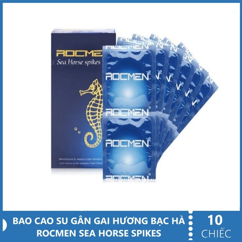 Bao cao su Rocmen cá ngựa Xanh Brazil ( hộp 10 chiếc )