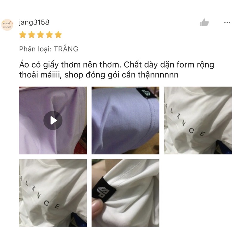 Áo thun tay lỡ, in chữ Balance, form rộng, Nam nữ đều mặc được
