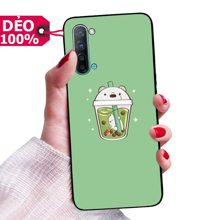 ỐP LƯNG DẺO OPPO RENO 3 HÌNH NỀN TRÀ SỮA GẤU BÉO DỄ THƯƠNG PHỦ BÓNG NHƯ GƯƠNG