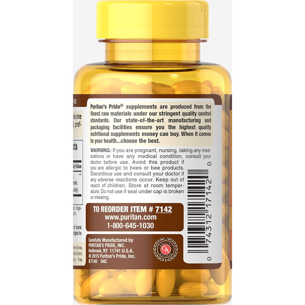 Viên uống sữa ong chúa giúp tăng cân, tăng chất lượng trứng, hỗ trợ sinh sản - Puritan's Pride Royal Jelly 120 viên | BigBuy360 - bigbuy360.vn