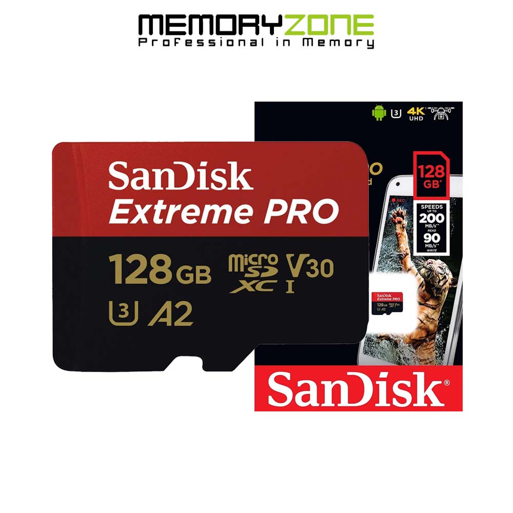 Thẻ Nhớ MicroSDXC SanDisk Extreme Pro V30 A2 128GB 200MB/s SDSQXCD-128G-GN6MA | BigBuy360 - bigbuy360.vn