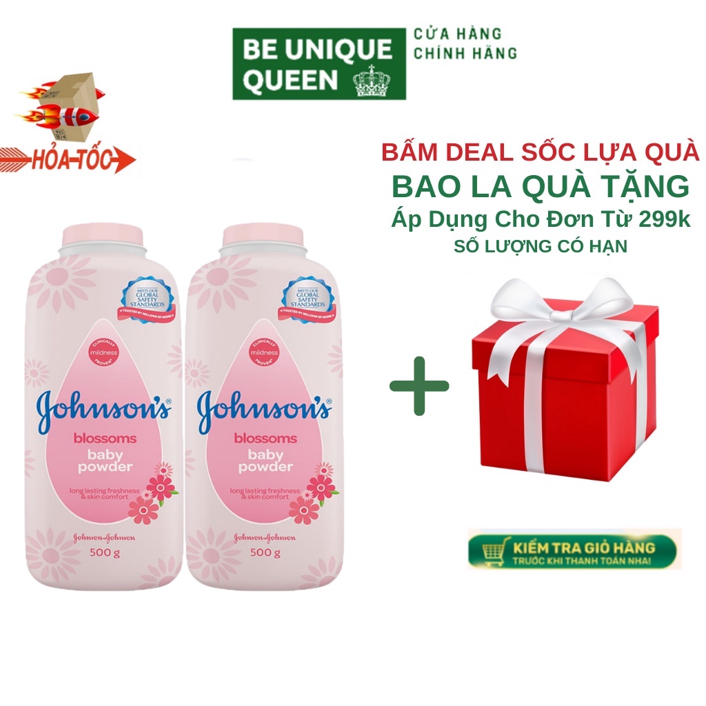 Combo 2 Phấn Rôm Johnson's Baby Hương Hoa Blossom Baby Powder 500g