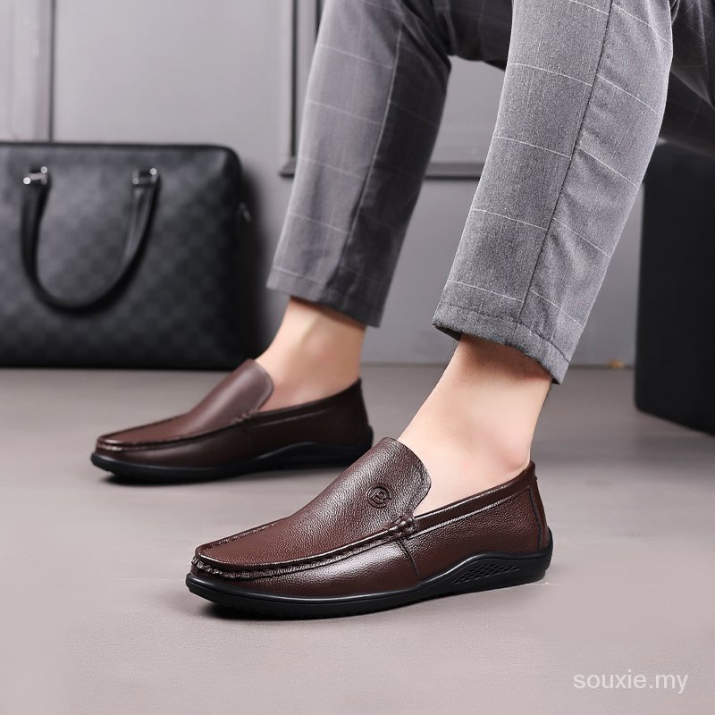 Giày loafer Size lớn 38-48 màu nâu/đen phối tua rua phong cách doanh nhân cho nam