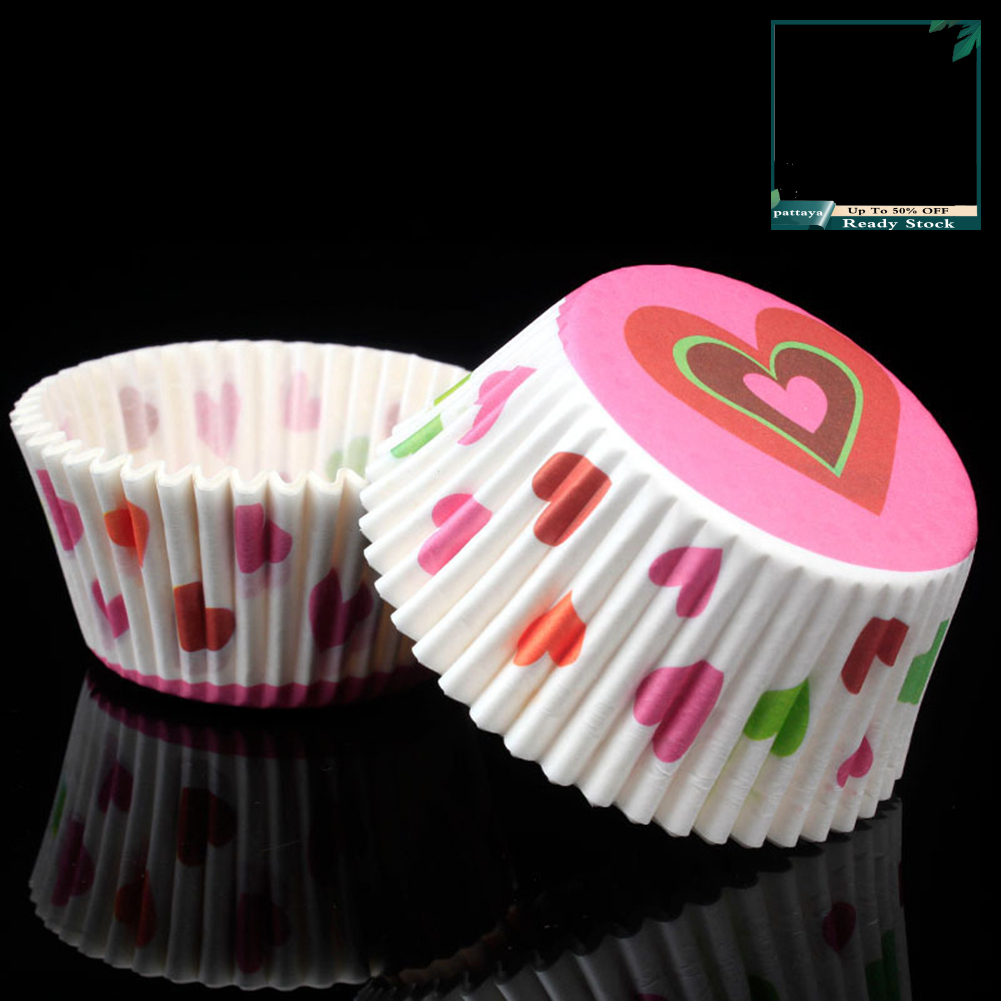 Set 100 Cốc Giấy Đựng Bánh Cupcake / Sô Cô La Dễ Thương