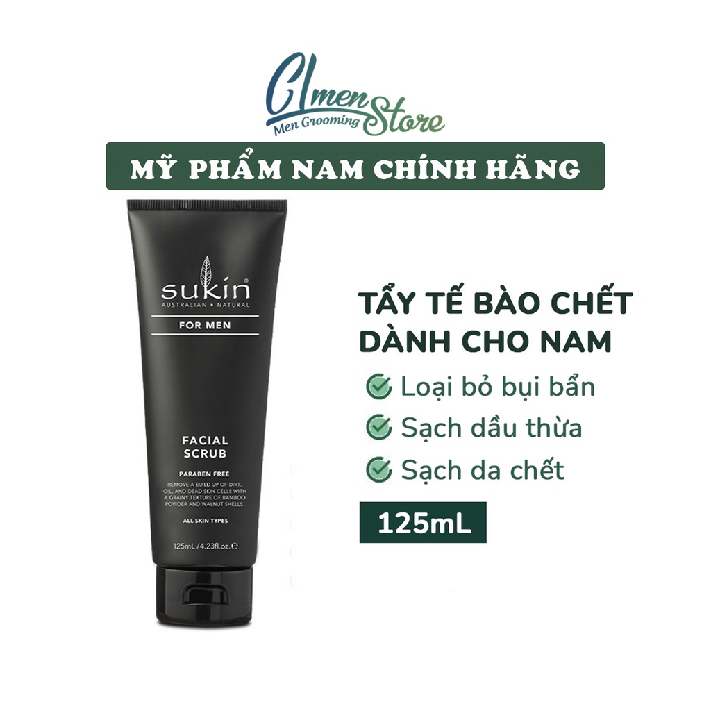 Kem Làm Sạch Tẩy Tế Bào Chết Dành Cho Nam Sukin For Men Facial Scrub 125ml