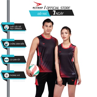 Bộ quần áo thể thao nam nữ Beyono Vincent màu đen, đồng phục chơi bóng vải thun thoáng mát unisex, co giãn thấm hút