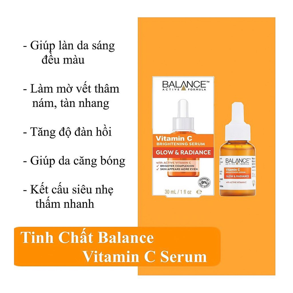 Serum Trắng Da Mờ Thâm Balance Active Formula Vitamin C Brightening 30ml