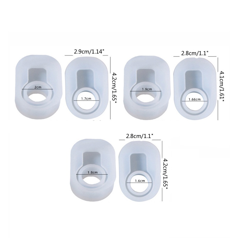 Set 3 Khuôn Silicone Làm Trang Sức Nhựa Epoxy