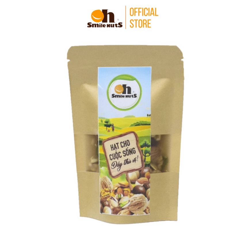 Granola Siêu Hạt Smilenuts Gồm Hạnh Nhân, Óc Chó, Yến Mạch, Macca, Hạt điều, Nho khô, Mật ong_Khối Lượng 500g/250g/30g