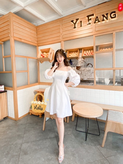[Mã FAGREEN1505 giảm tới 30K đơn 99K] Đầm trễ vai tay lỡ | BigBuy360 - bigbuy360.vn