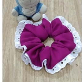 Cột tóc scrunchie mặt trời tím