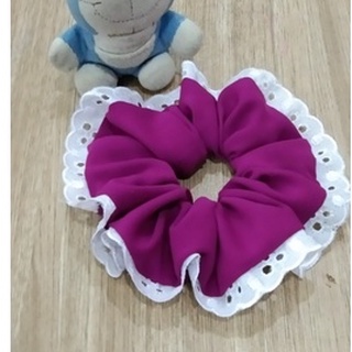 Cột tóc scrunchie mặt trời tím